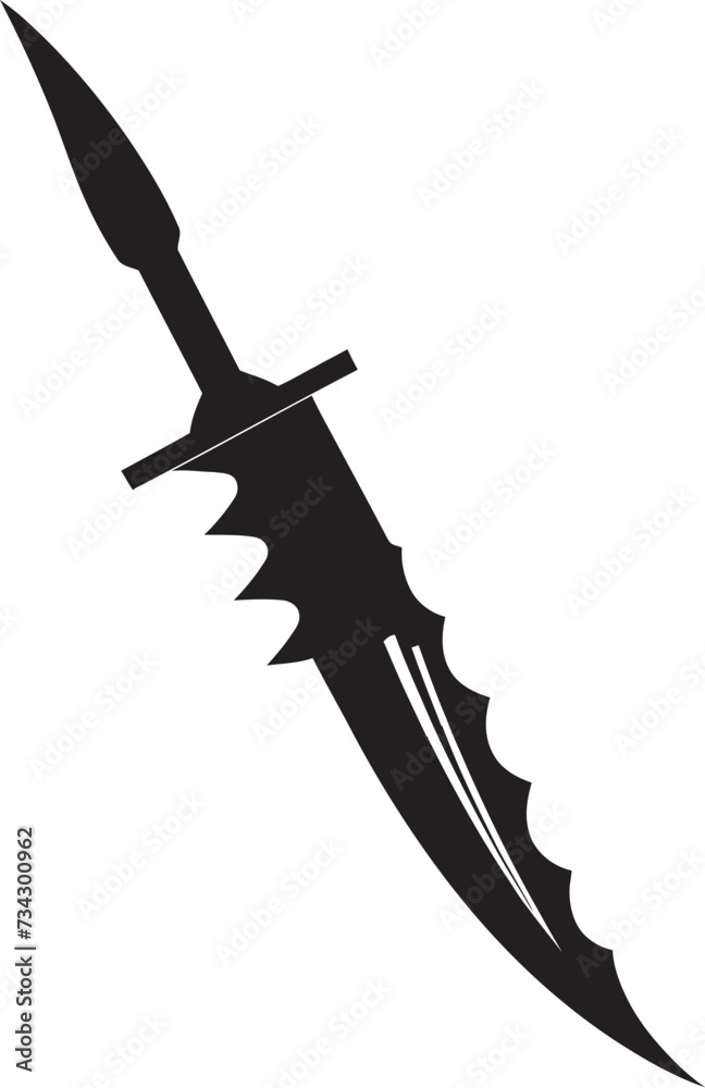 Ink Assassin Modern Vector Combat Icon Silent Slayer Chic Black Knife Element Ink Assassin Modern Vector Combat Icon Silent Slayer Chic Black Knife Element