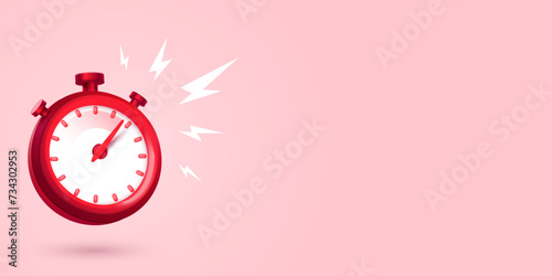 Ticking Stopwatch Ad With Blank Copy Space