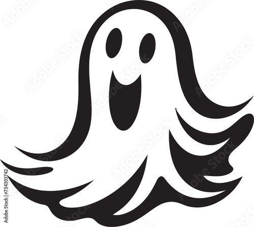 Nano Scale Ghostly Delights Mini Ghost Icons Wee Ghostly Greetings Petite Black Ghost Symbols
