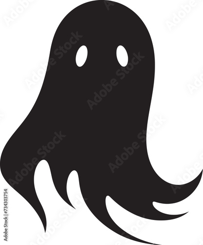 Diminutive Delights Tiny Ghost Vector Designs Miniature Spectral Charm Cute Black Ghost Symbols