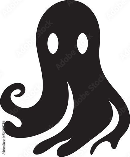 Wee Wraith Whimsy Playful Ghost Vector Elements Teeny Haunted Friends Sweet Ghost Illustrations