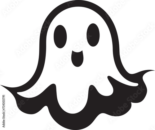Wee Wisp Whispers Enchanting Ghost Vector Art Little Ghostly Treasures Miniature Black Ghost Symbols