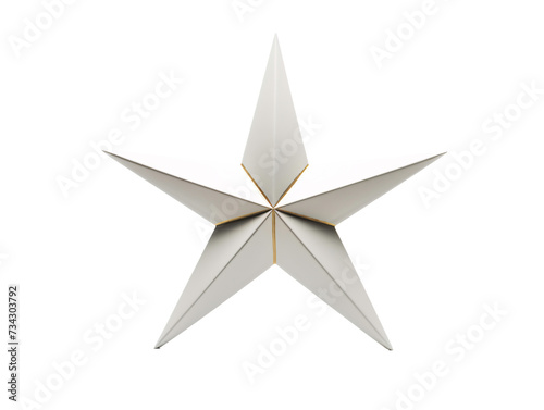 a white star with gold edges