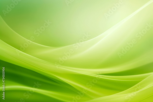 Abstract smooth green waves with a silky and flowing texture.