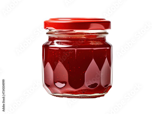 a jar of red jam