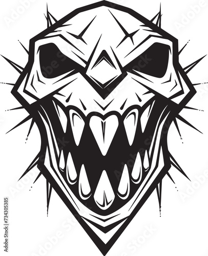 Ghastly Gape Sinister Jaw Design Infernal Maw Black Sinister Snarl