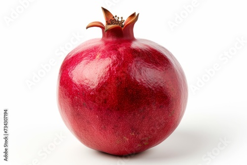 close up pomegranate isolated on white background