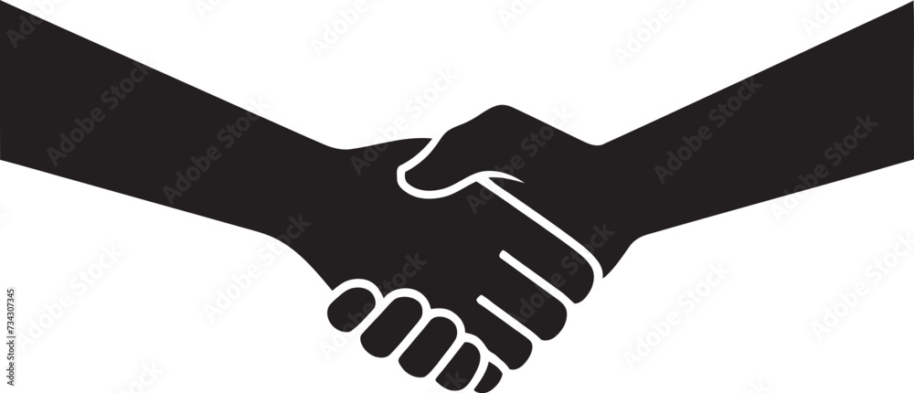 Inked Partnership Handshake Graphic in Black Vector Solidarity Seal Vector Handshake Icon in Noir Inked Partnership Handshake Graphic in Black Vector Solidarity Seal Vector Handshake Icon in Noir