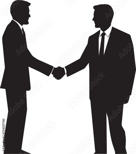 Unity Agreement Vector Handshake Icon Design Mutual Concordance Black Handshake Graphic Element