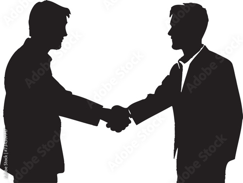 Alliance Harmony Black Handshake Symbol Vector Unity Concordance Vector Handshake Icon Design