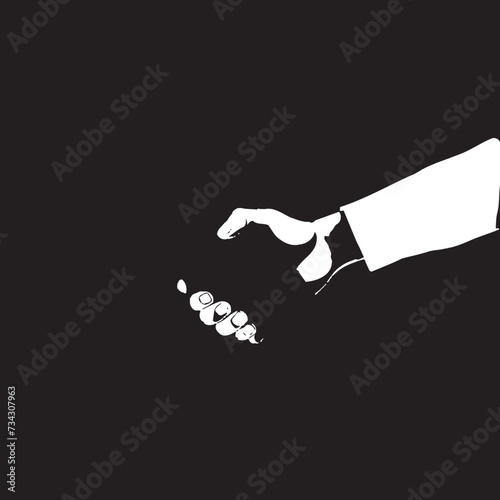 Unity Harmony Vector Handshake Design Mutual Concordance Black Handshake Icon