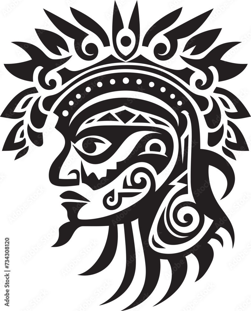 Tribal Aura Hawaiian Woman Symbol Design Polynesian Princess Black Tribal Woman Icon