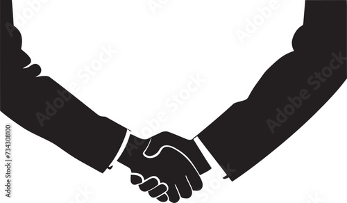Unity Accord Vector Handshake Design Mutual Concordance Black Handshake Graphic