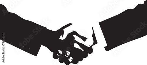 Bond of Alliance Black Handshake Graphic Concordance Pact Vector Handshake Icon