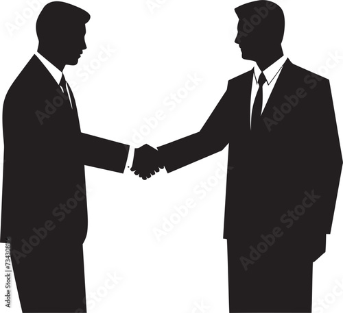 Concordance Pact Vector Handshake Icon Alliance Compact Black Handshake Design