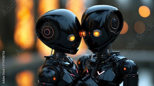 couple of robots, in love, valentine's edition generative ai © Francheska