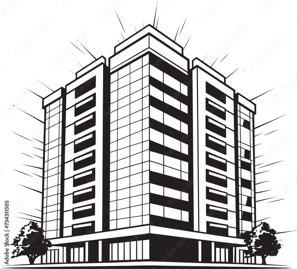 Monochrome Urban Development Sketch Vector Multifloor Building in Black Charcoal Corporate Complex Outline Black Multifloor Building Sketch Monochrome Urban Development Sketch Vector Multifloor Building in Black Charcoal Corporate Complex Outline Black Multifloor Building Sketch