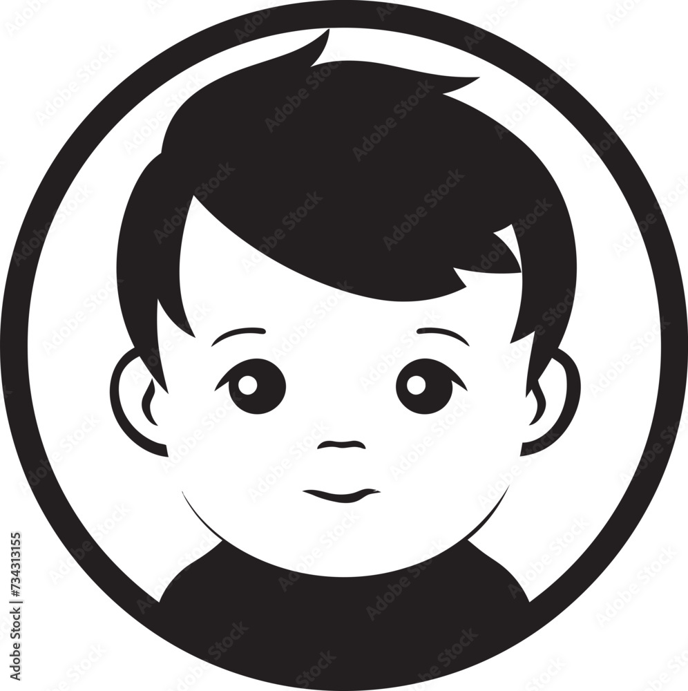 Sweet Sprite Vector Design of Toddler Face in Black Little Lamb Black Icon of Toddler Face Sweet Sprite Vector Design of Toddler Face in Black Little Lamb Black Icon of Toddler Face