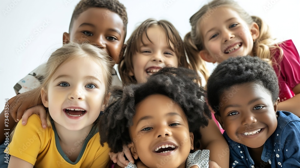 Generative AI : Children kids happines Multiethnic Group Cheerful Concept Generative AI : Children kids happines Multiethnic Group Cheerful Concept