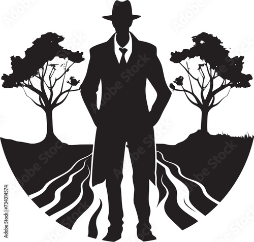 Vintage Vogue Vector Design of Woman Face in Black Noir Nyx Black Woman Face Icon