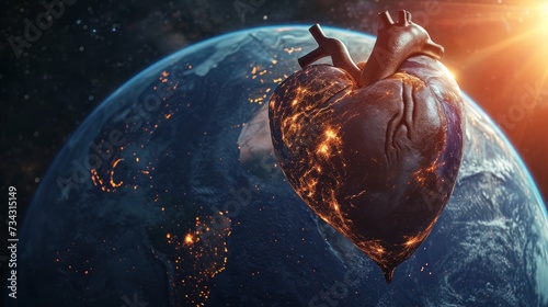 human heart, planet earth, generative ai