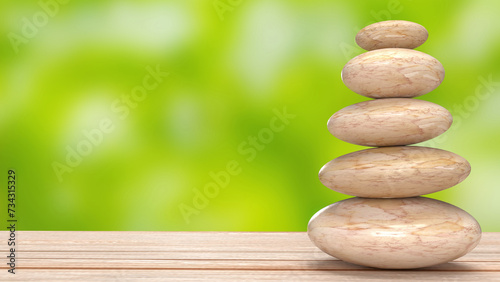 The Stones stack for zen or spa concept 3d rendering..