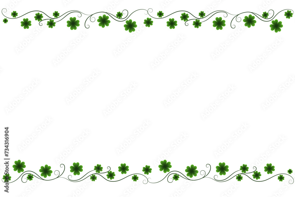 clover leaves in border style for st patricks day clover leaves in border style for st patricks day