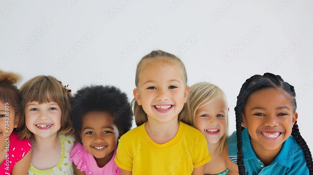 Generative AI : Children kids happines Multiethnic Group Cheerful Concept Generative AI : Children kids happines Multiethnic Group Cheerful Concept