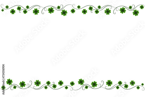 clover leaves in border style for st patricks day