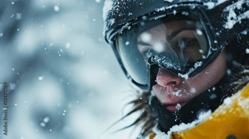skier, close up, generative ai