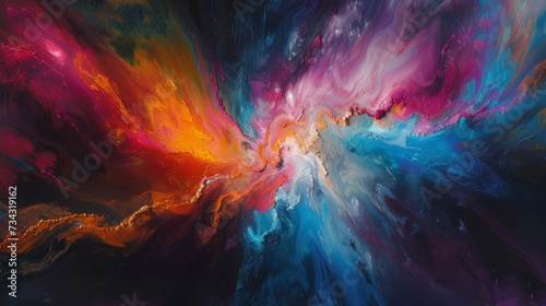 Wallpaper Mural abstract oil painting Torontodigital.ca