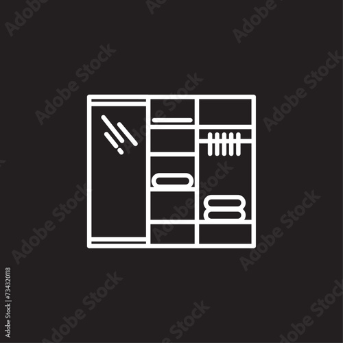 Wardrobe flat vector design