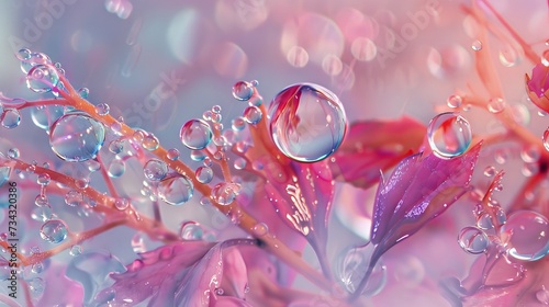 Water Drop in a rainstorm, colorful raindrop background photo