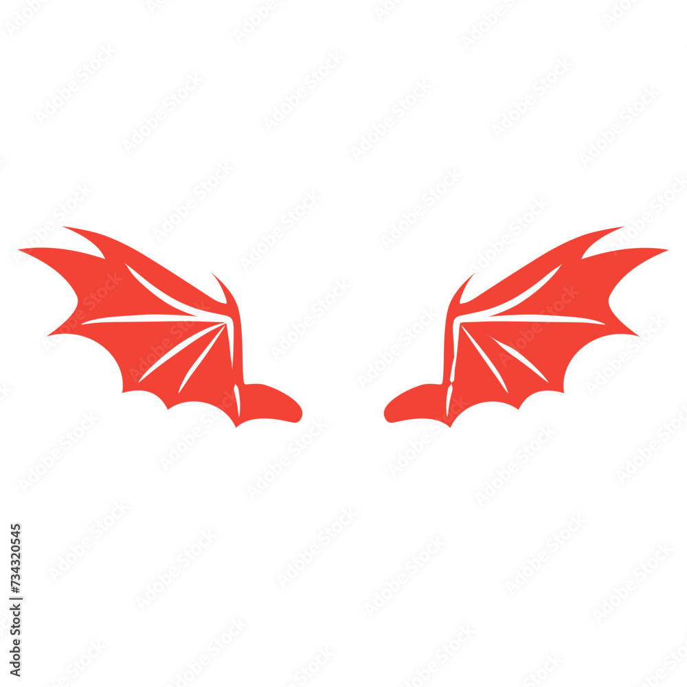 Obraz premium red dragon wing vector