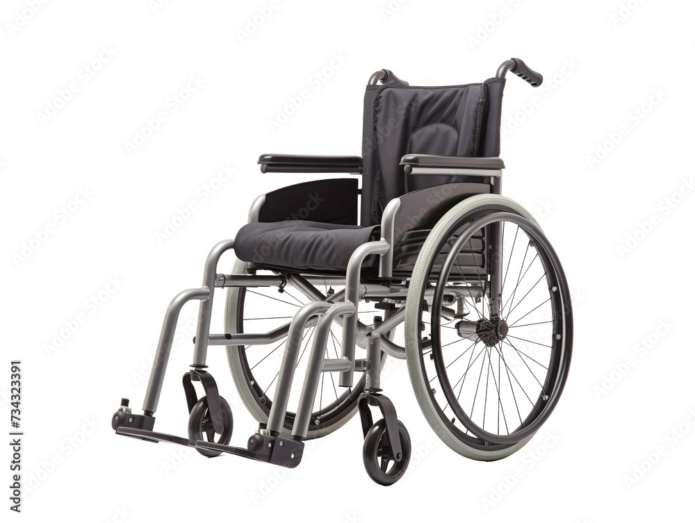 a black and silver wheelchair