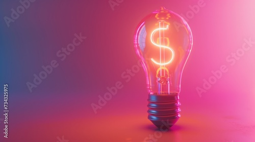 light bulb with a dollar icon inside,generative ai