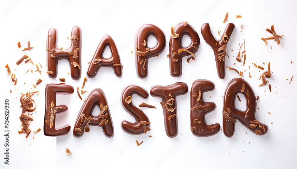 Happy Easter, chocolate, holiday, rabbit, sweet, love, pleasure - obrazy, fototapety, plakaty 