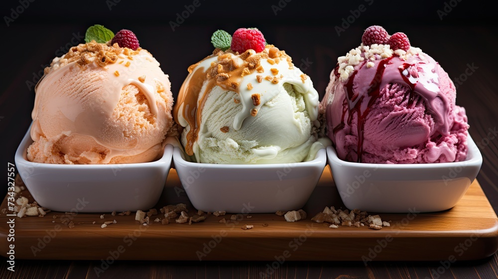 ice cream balls in many different colors, lush colors ice cream balls in many different colors, lush colors