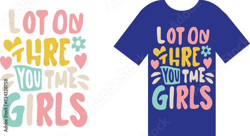 Girls' t-shirt design with a lot going on