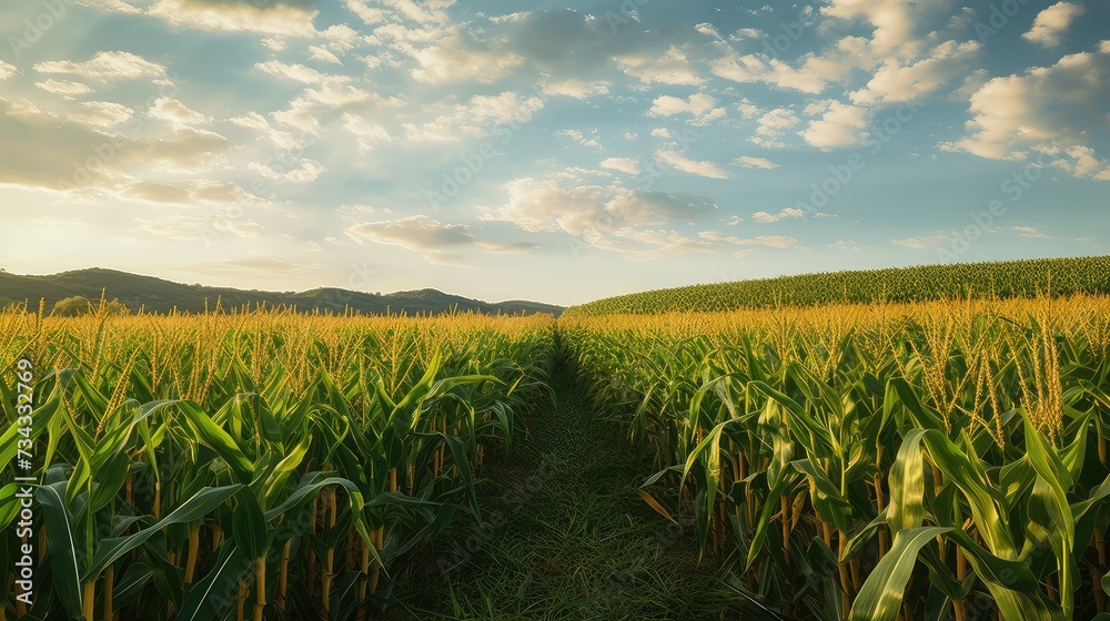 Obraz premium farm corn field