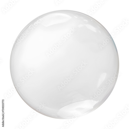Soap bubble on transparent background