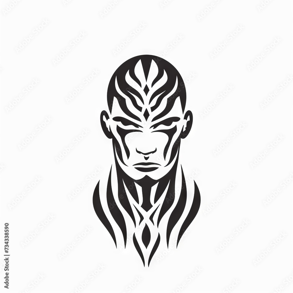 Bold Man Tribal Vector Monochrome Silhouette Illustration Isolated on White Background - Tattoo - Clipart - Logo - Graphic Design Element
Bold Man Tribal Vector Monochrome Silhouette Illustration Isolated on White Background - Tattoo - Clipart - Logo - Graphic Design Element