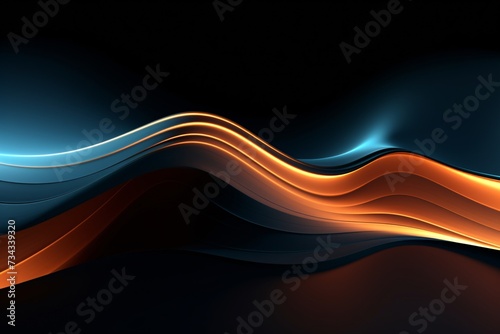 a blue and orange wavy lines