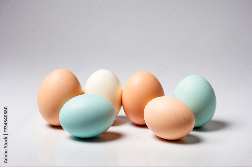 eggs on a white background eggs on a white background