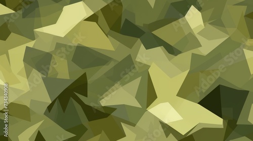 Camouflage pattern with organic shapes. Green camo texture. Backdrop. Concept of military, hunting gear, army uniform, woodland environment, and survival. photo