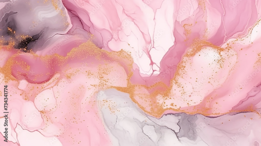 Abstract rose blush liquid watercolor background