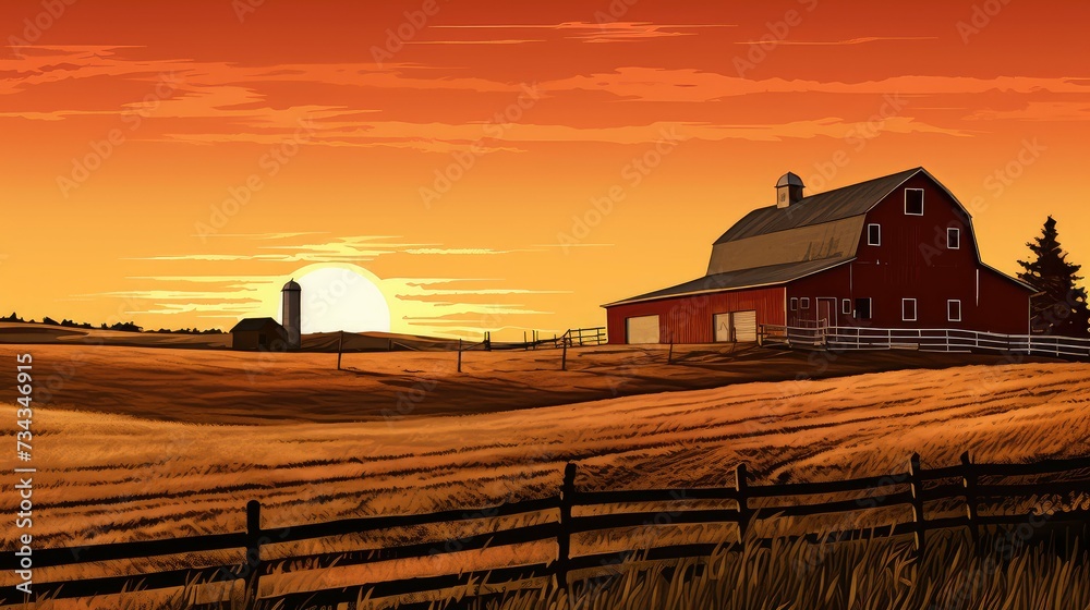 agriculture farm silhouette