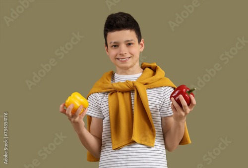 Cute little boy with bell p...