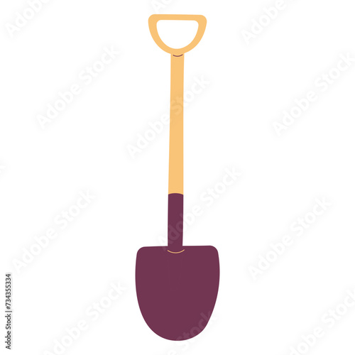 garden tool set care colored icon element shovel fork broom clean harvest