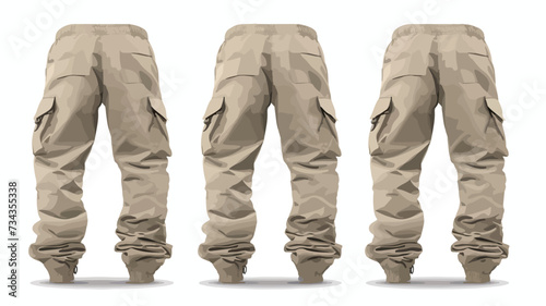 Men's work trousers. Photo-realistic vector